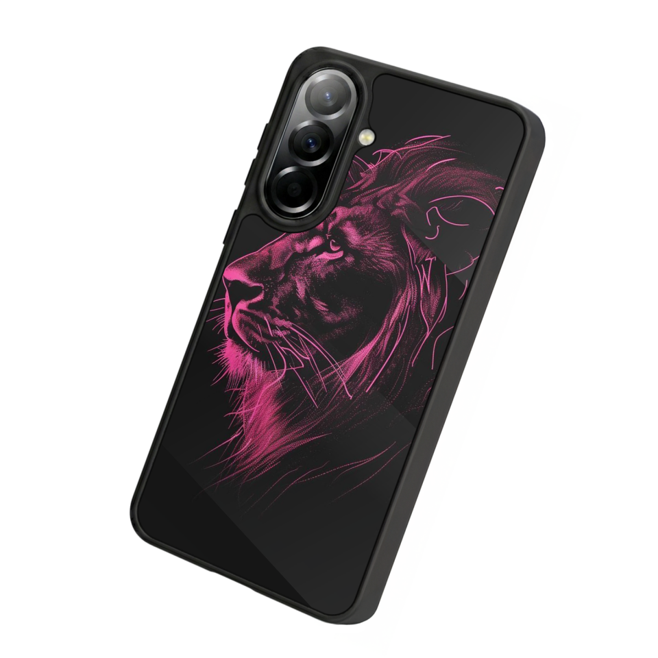 Samsung Galaxy A37 Uyumlu Aslan Tasarımlı Glossy Premium Kılıf