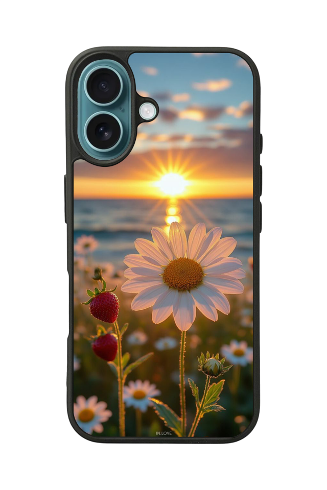 iPhone 16 Uyumlu Cicek Tasarımlı Glossy Premium Kılıf