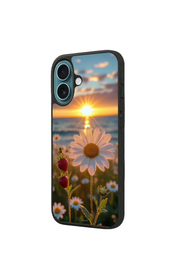 iPhone 16 Uyumlu Cicek Tasarımlı Glossy Premium Kılıf