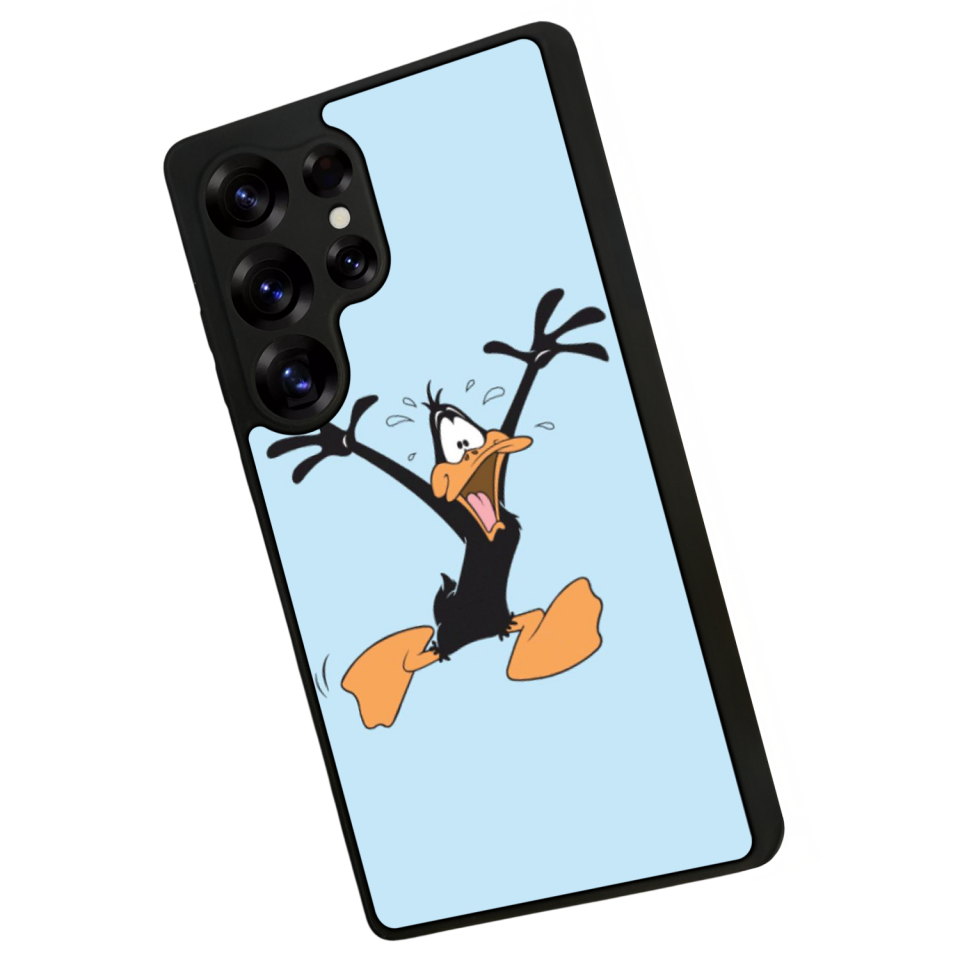 Samsung Galaxy S25 Ultra Uyumlu Daffy duck Tasarımlı Glossy Premium Kılıf