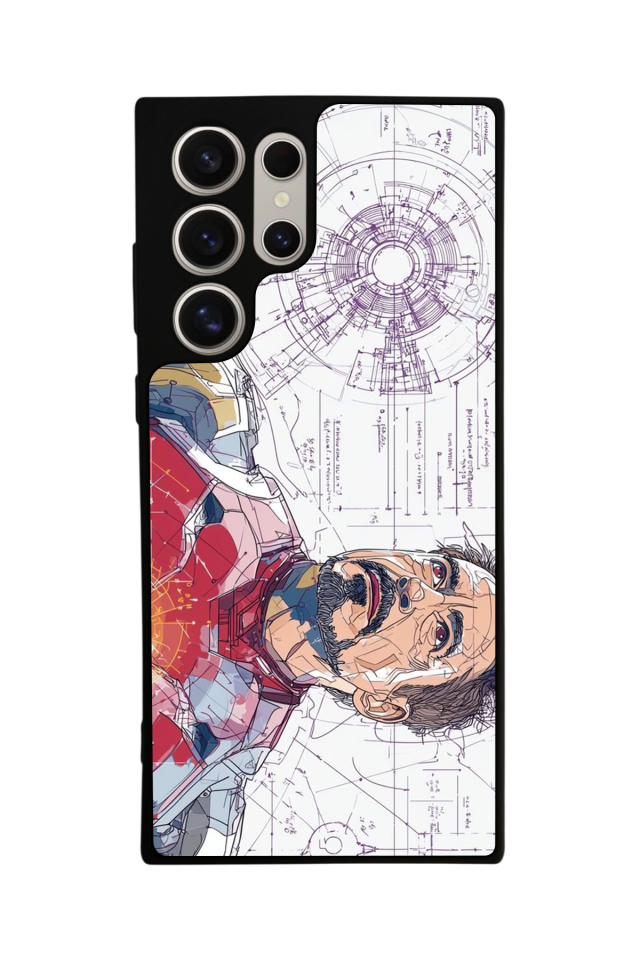 Samsung Galaxy S23 Ultra Uyumlu Iron Man ( Demir Adam ) Tasarımlı Glossy Premium Kılıf
