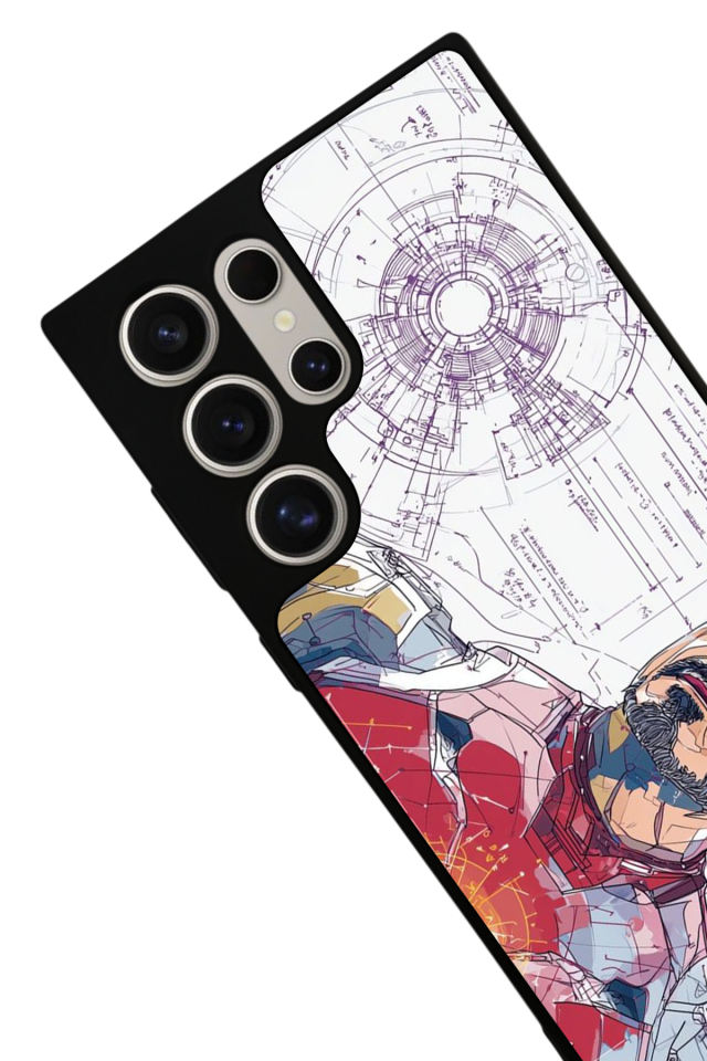 Samsung Galaxy S23 Ultra Uyumlu Iron Man ( Demir Adam ) Tasarımlı Glossy Premium Kılıf