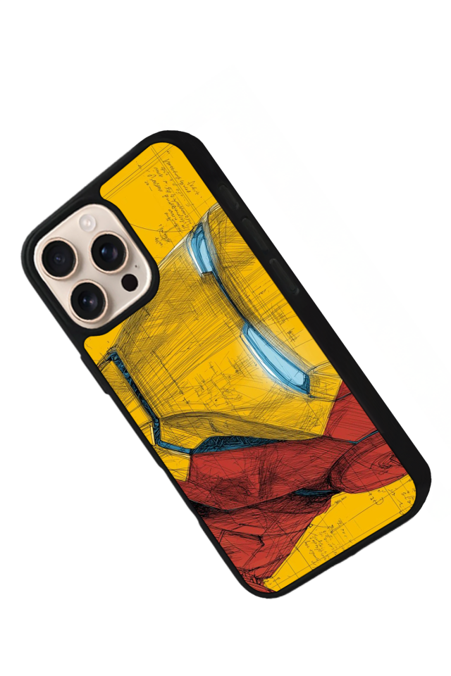 iPhone 16 Pro Uyumlu  Iron Man ( Demir Adam ) Tasarımlı Glossy Premium Kılıf