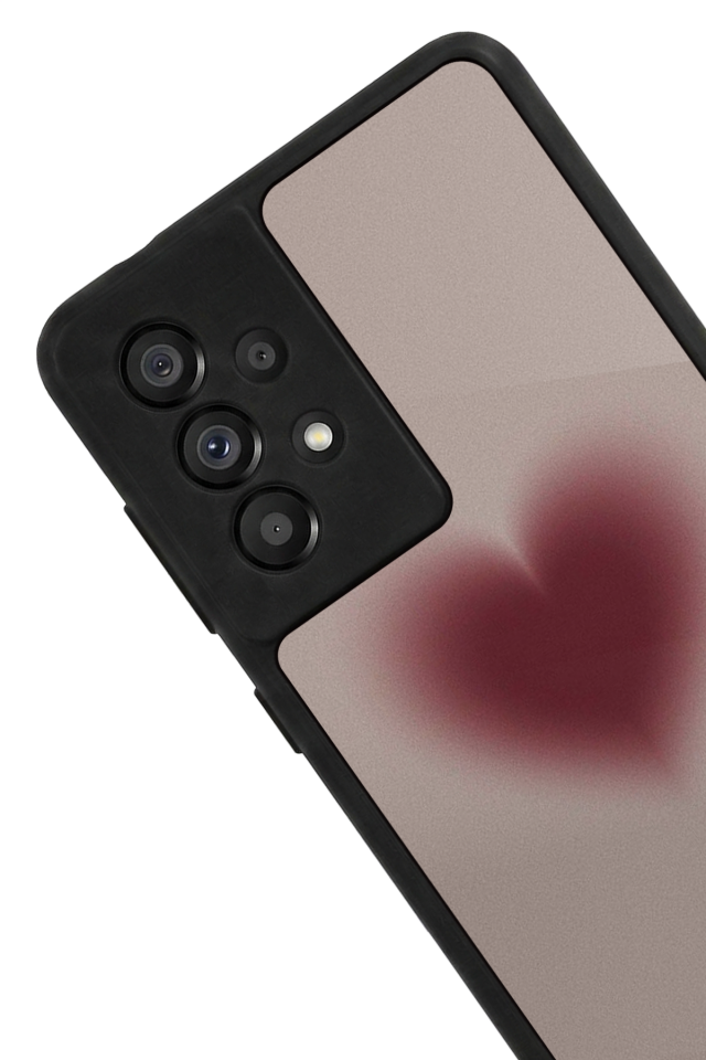 Samsung Galaxy A73 Uyumlu Kalp Love Tasarımlı Glossy Premium Kılıf