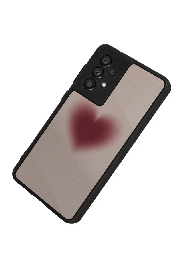 Samsung Galaxy A73 Uyumlu Kalp Love Tasarımlı Glossy Premium Kılıf