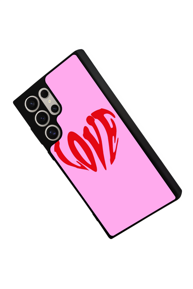 Samsung Galaxy S24 Ultra Uyumlu Kalp Love Tasarımlı Glossy Premium Kılıf