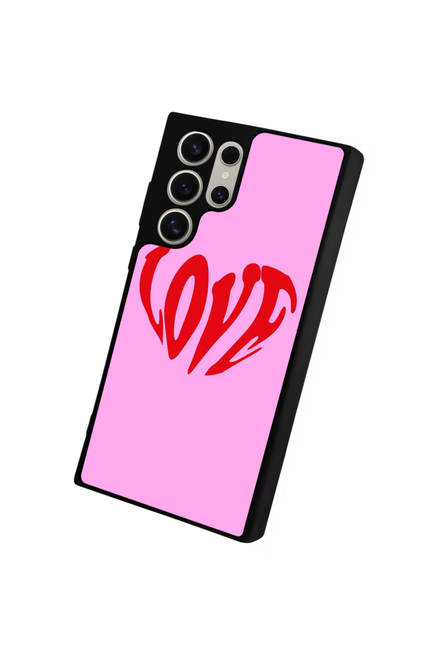 Samsung Galaxy S24 Ultra Uyumlu Kalp Love Tasarımlı Glossy Premium Kılıf