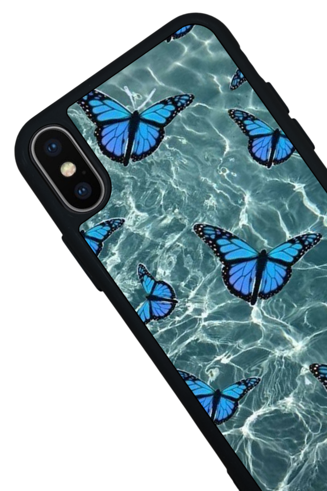 iPhone XS Max Uyumlu Kelebek Tasarımlı Glossy Premium Kılıf
