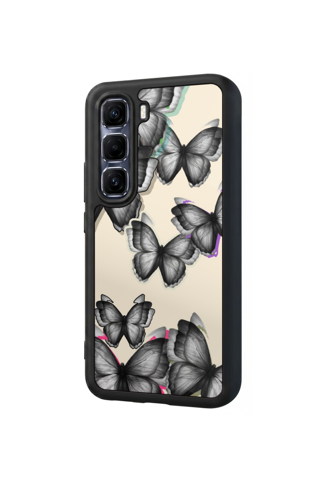 Infinix Hot 60 Pro Plus Uyumlu Kelebek Tasarımlı Glossy Premium Kılıf