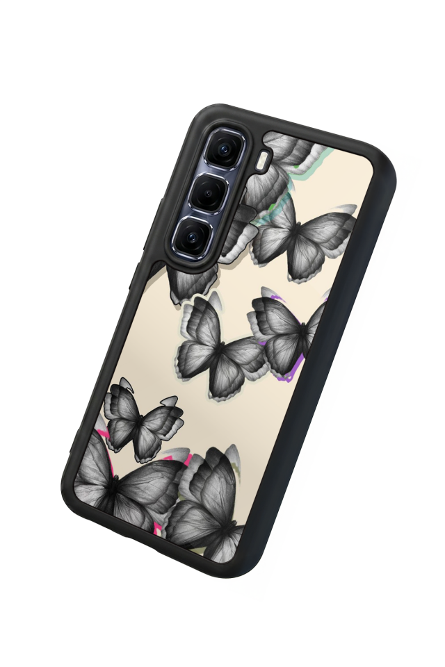 Infinix Hot 60 Pro Plus Uyumlu Kelebek Tasarımlı Glossy Premium Kılıf
