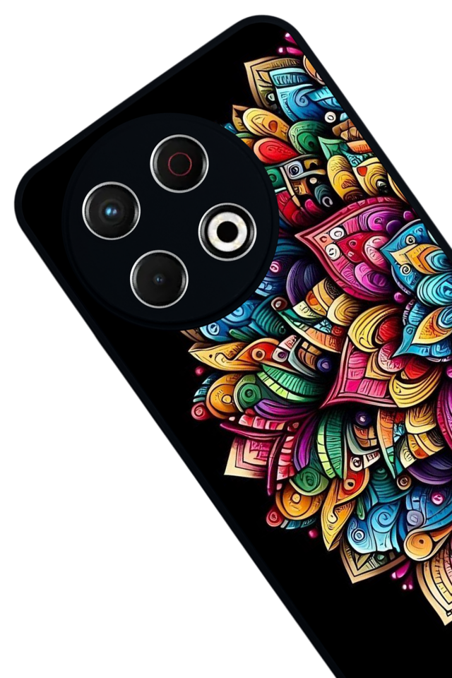 Tecno Spark 30 Pro Uyumlu Mandala Tasarımlı Glossy Premium Kılıf