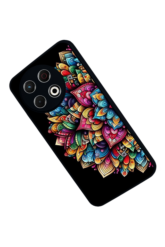 Tecno Spark 30 Pro Uyumlu Mandala Tasarımlı Glossy Premium Kılıf