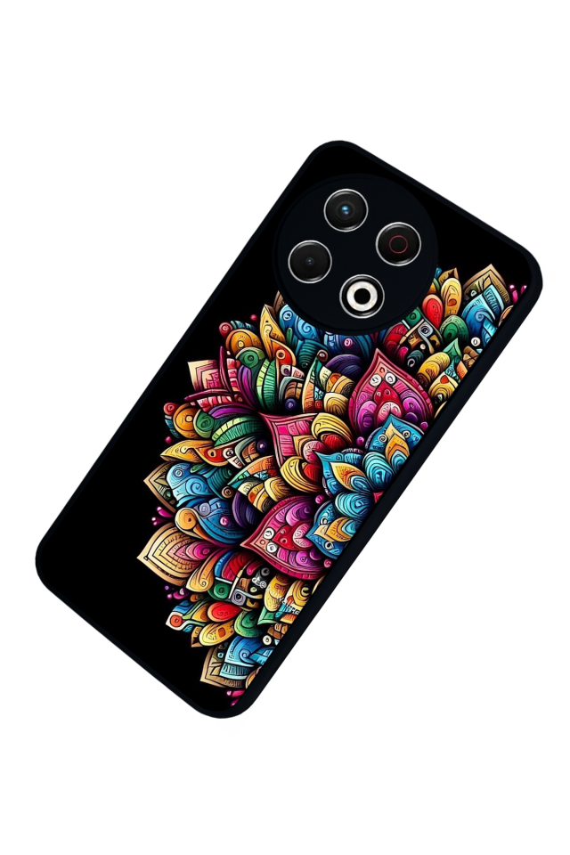Tecno Spark 30 Pro Uyumlu Mandala Tasarımlı Glossy Premium Kılıf