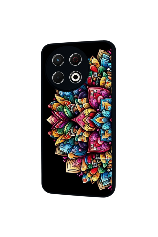 Tecno Spark 30 Pro Uyumlu Mandala Tasarımlı Glossy Premium Kılıf