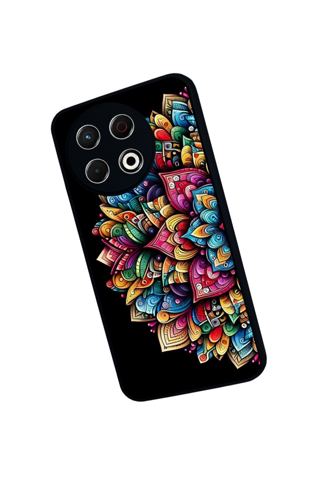 Tecno Spark 30 Pro Uyumlu Mandala Tasarımlı Glossy Premium Kılıf