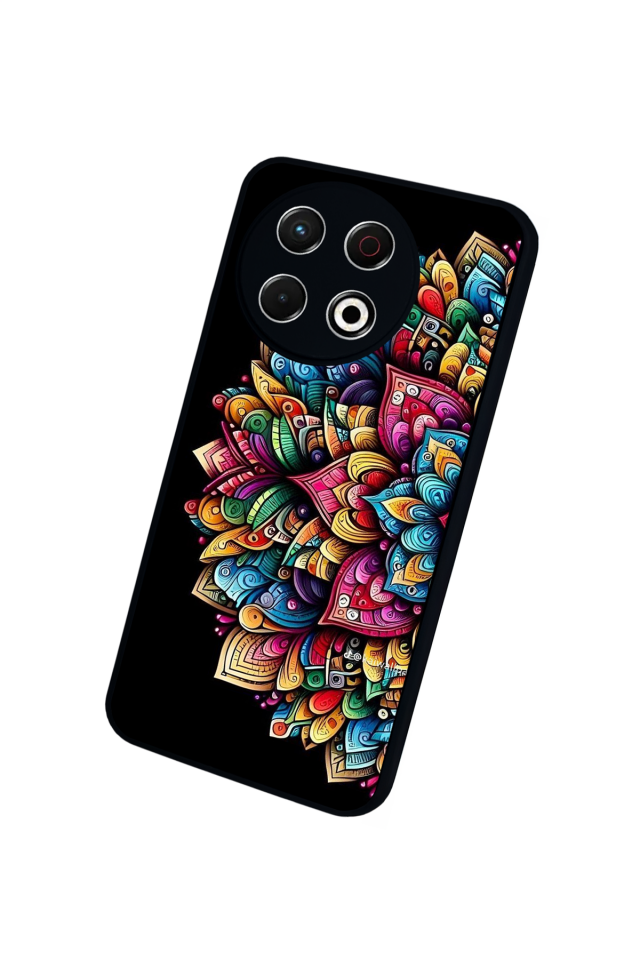 Tecno Spark 30 Pro Uyumlu Mandala Tasarımlı Glossy Premium Kılıf