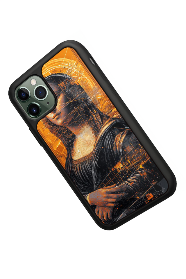 iPhone 11 Pro Uyumlu Monalisa Tasarımlı Glossy Premium Kılıf