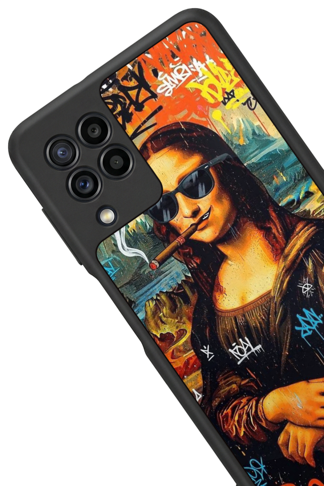Samsung Galaxy M22 Uyumlu Monalisa Tasarımlı Glossy Premium Kılıf