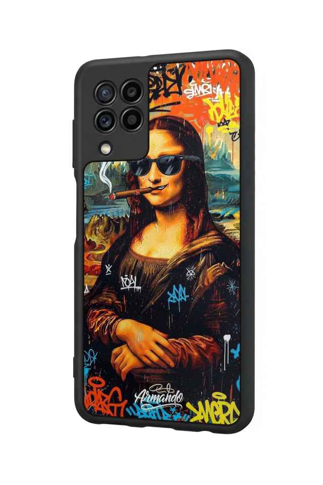 Samsung Galaxy M22 Uyumlu Monalisa Tasarımlı Glossy Premium Kılıf