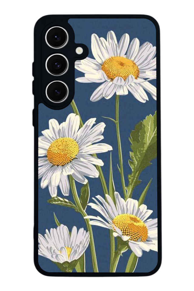 Samsung Galaxy S24 FE Uyumlu Papatya Tasarımlı Glossy Premium Kılıf