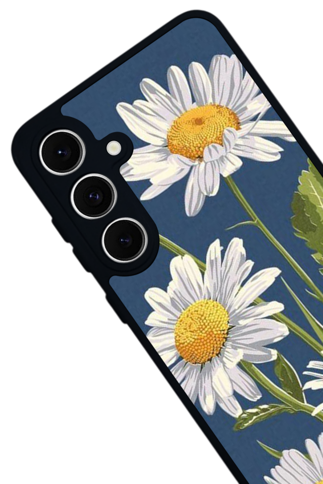 Samsung Galaxy S24 FE Uyumlu Papatya Tasarımlı Glossy Premium Kılıf