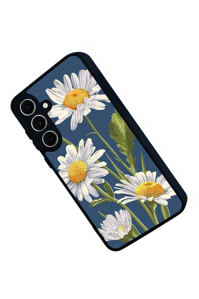 Samsung Galaxy S24 FE Uyumlu Papatya Tasarımlı Glossy Premium Kılıf