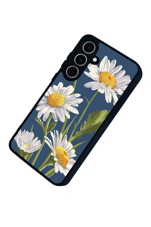 Samsung Galaxy S24 FE Uyumlu Papatya Tasarımlı Glossy Premium Kılıf