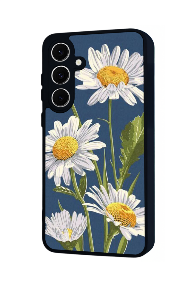 Samsung Galaxy S24 FE Uyumlu Papatya Tasarımlı Glossy Premium Kılıf