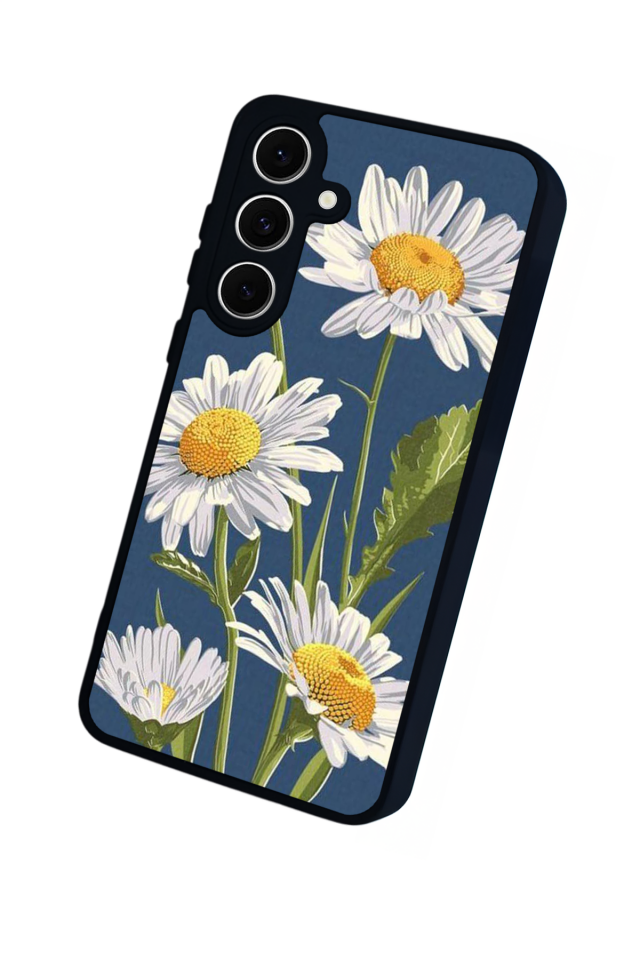 Samsung Galaxy S24 FE Uyumlu Papatya Tasarımlı Glossy Premium Kılıf