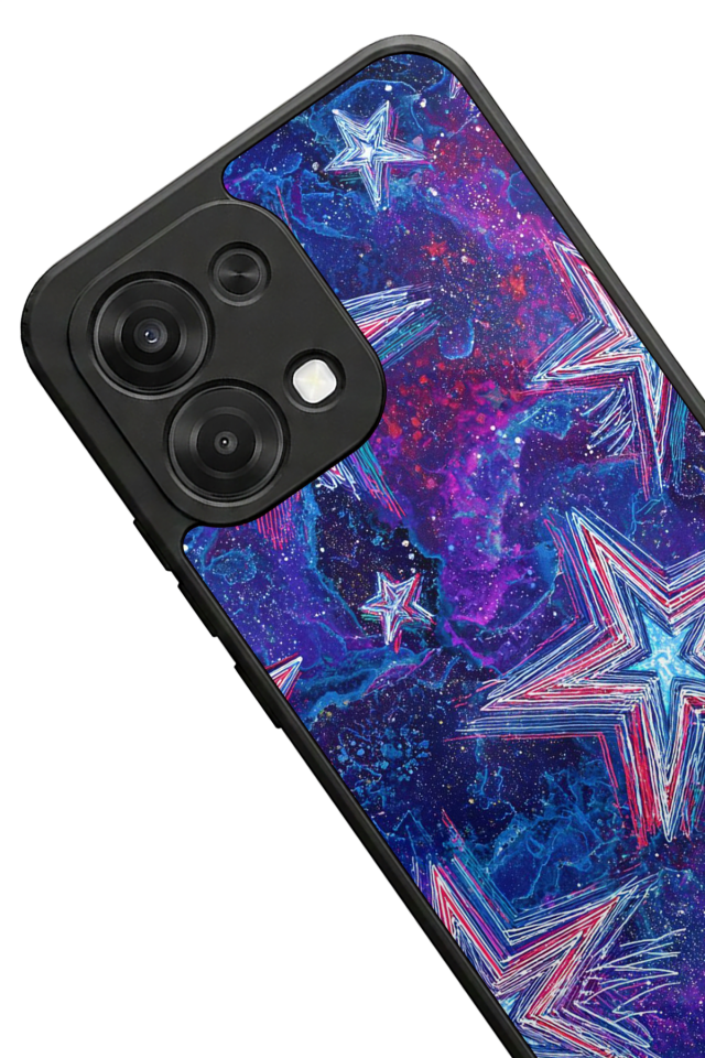 Oppo A6 Pro Uyumlu Retro Yildizlar Tasarımlı Glossy Premium Kılıf