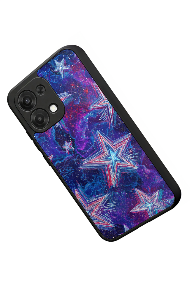 Oppo A6 Pro Uyumlu Retro Yildizlar Tasarımlı Glossy Premium Kılıf