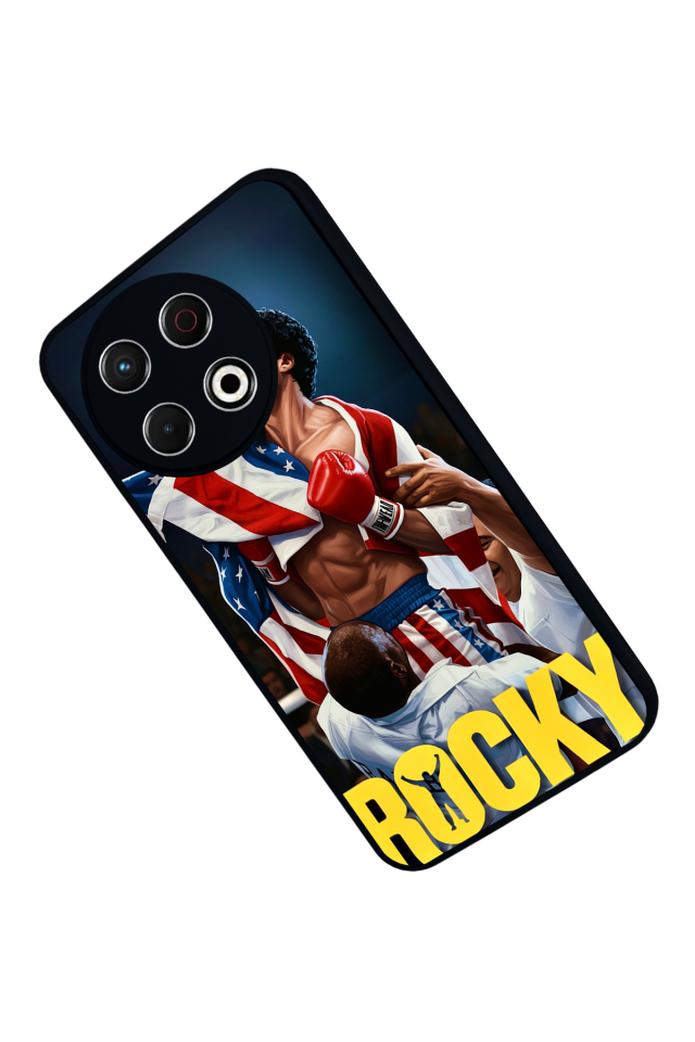 Tecno Spark 30 Pro Uyumlu Rocky Tasarımlı Glossy Premium Kılıf