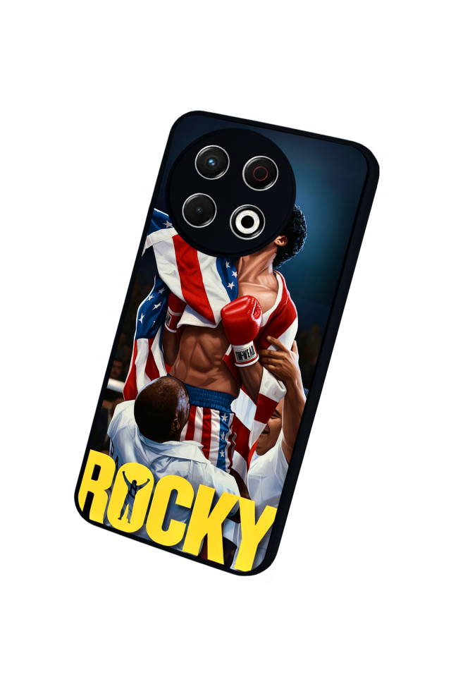 Tecno Spark 30 Pro Uyumlu Rocky Tasarımlı Glossy Premium Kılıf