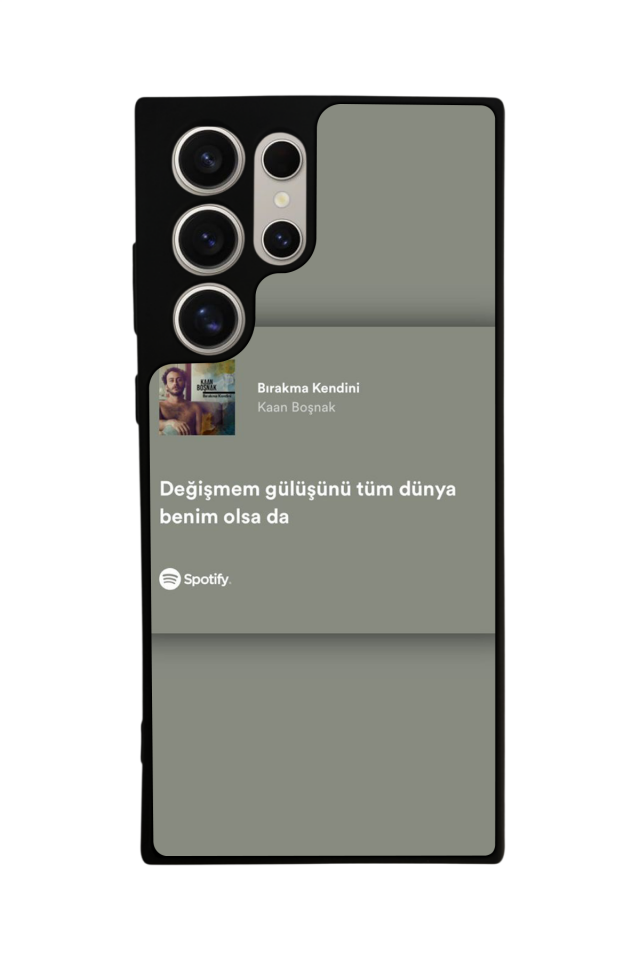 Samsung Galaxy S22 Ultra Uyumlu Sarki Sozleri Tasarımlı Glossy Premium Kılıf