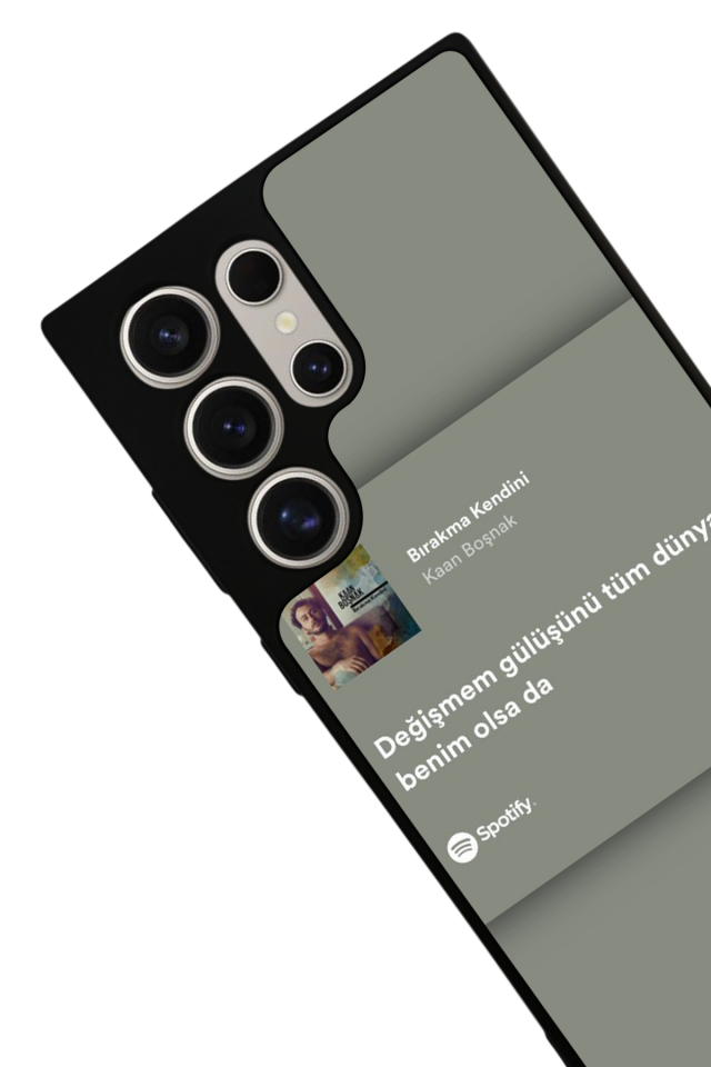 Samsung Galaxy S22 Ultra Uyumlu Sarki Sozleri Tasarımlı Glossy Premium Kılıf