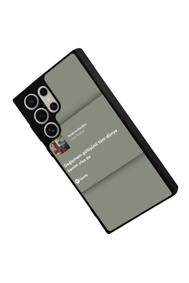 Samsung Galaxy S22 Ultra Uyumlu Sarki Sozleri Tasarımlı Glossy Premium Kılıf