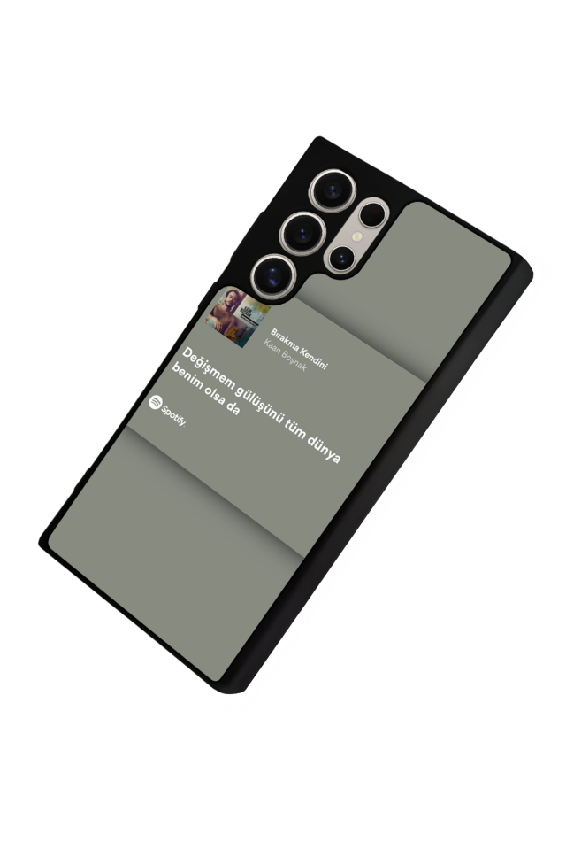 Samsung Galaxy S22 Ultra Uyumlu Sarki Sozleri Tasarımlı Glossy Premium Kılıf