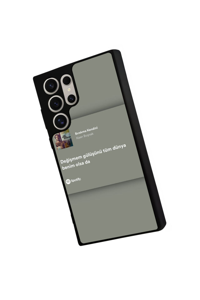 Samsung Galaxy S22 Ultra Uyumlu Sarki Sozleri Tasarımlı Glossy Premium Kılıf