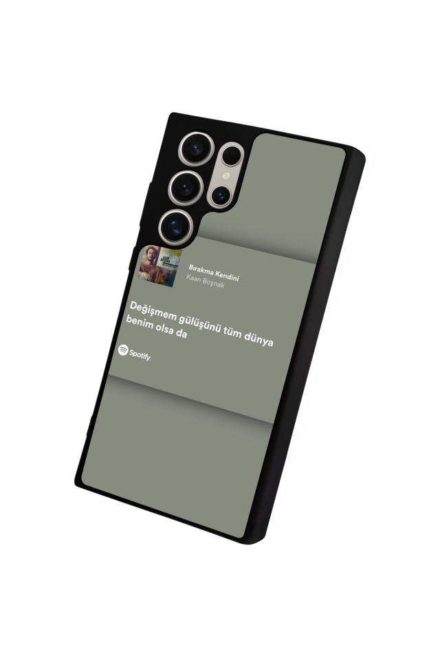 Samsung Galaxy S22 Ultra Uyumlu Sarki Sozleri Tasarımlı Glossy Premium Kılıf