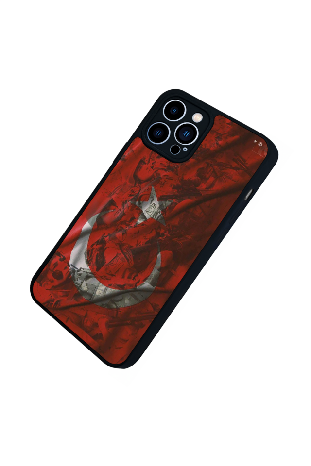 iPhone 12 Pro Max Uyumlu Türk Bayragi Tasarımlı Glossy Premium Kılıf