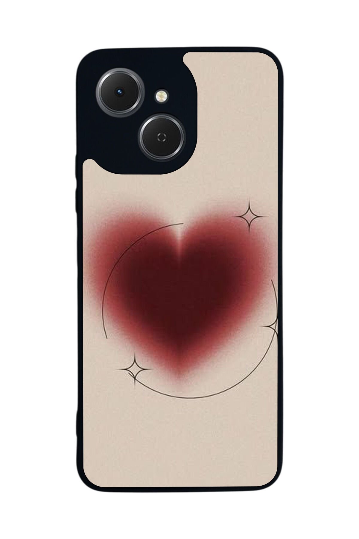 Tecno Spark 40C Uyumlu Kalp Love Tasarımlı Glossy Premium Kılıf
