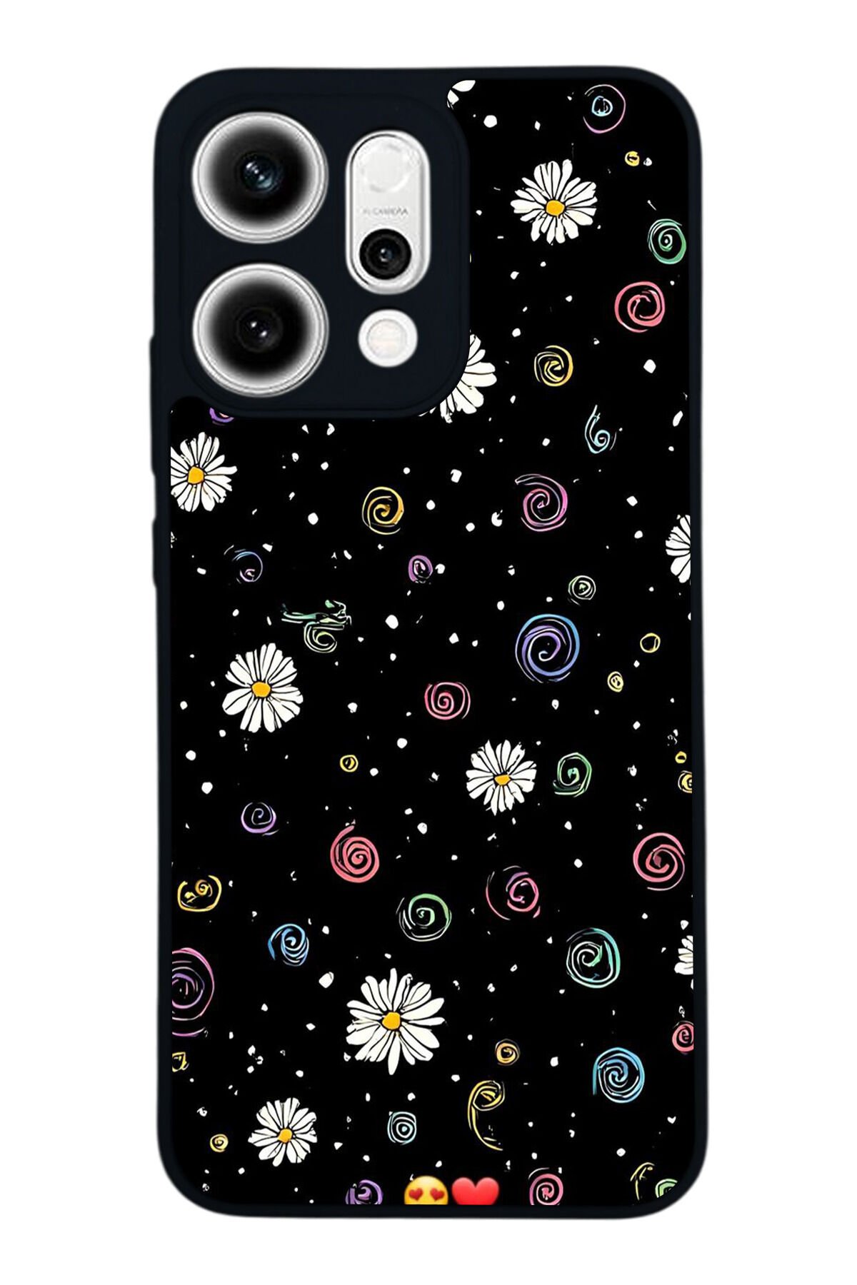 Oppo Reno 14 Uyumlu Floral Tasarımlı Glossy Premium Kılıf