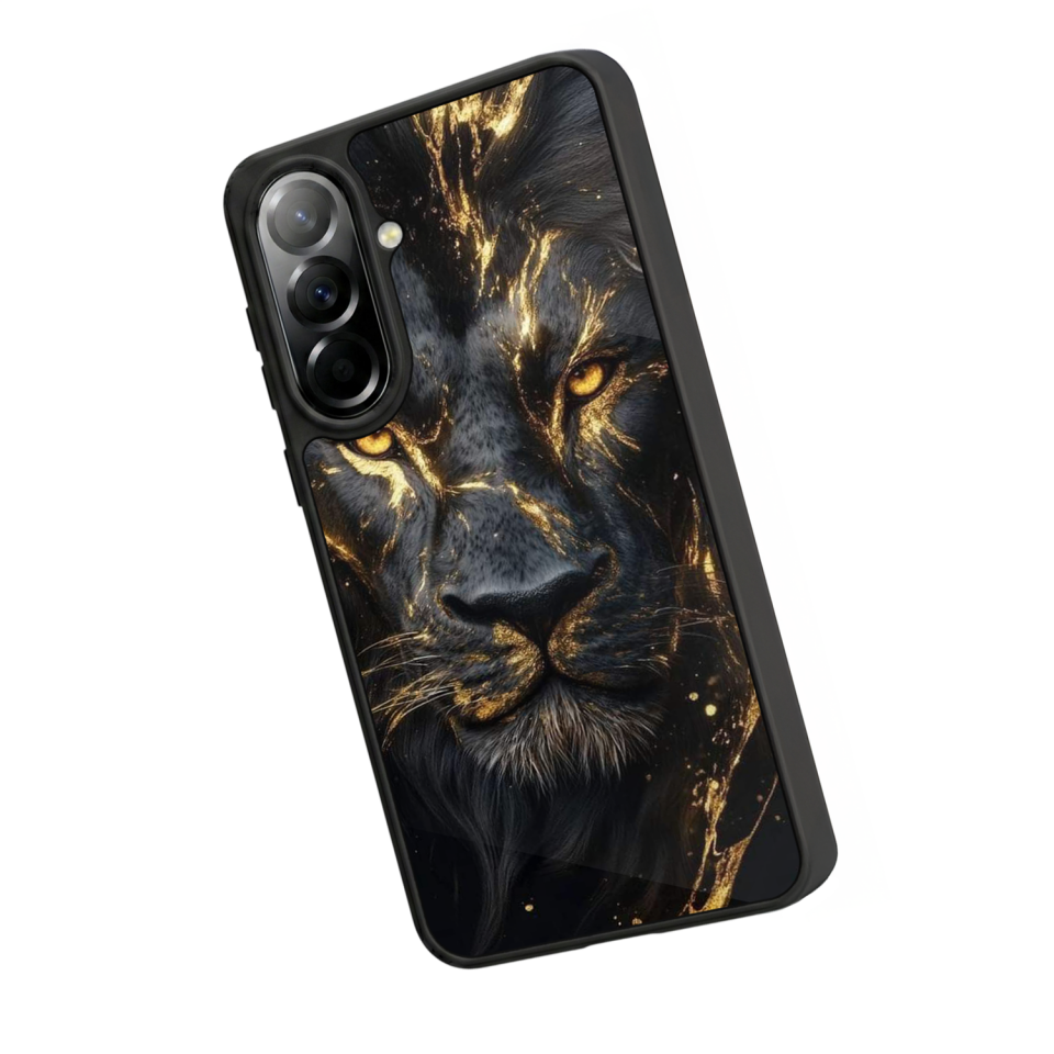Samsung Galaxy A37 Uyumlu Aslan Tasarımlı Glossy Premium Kılıf