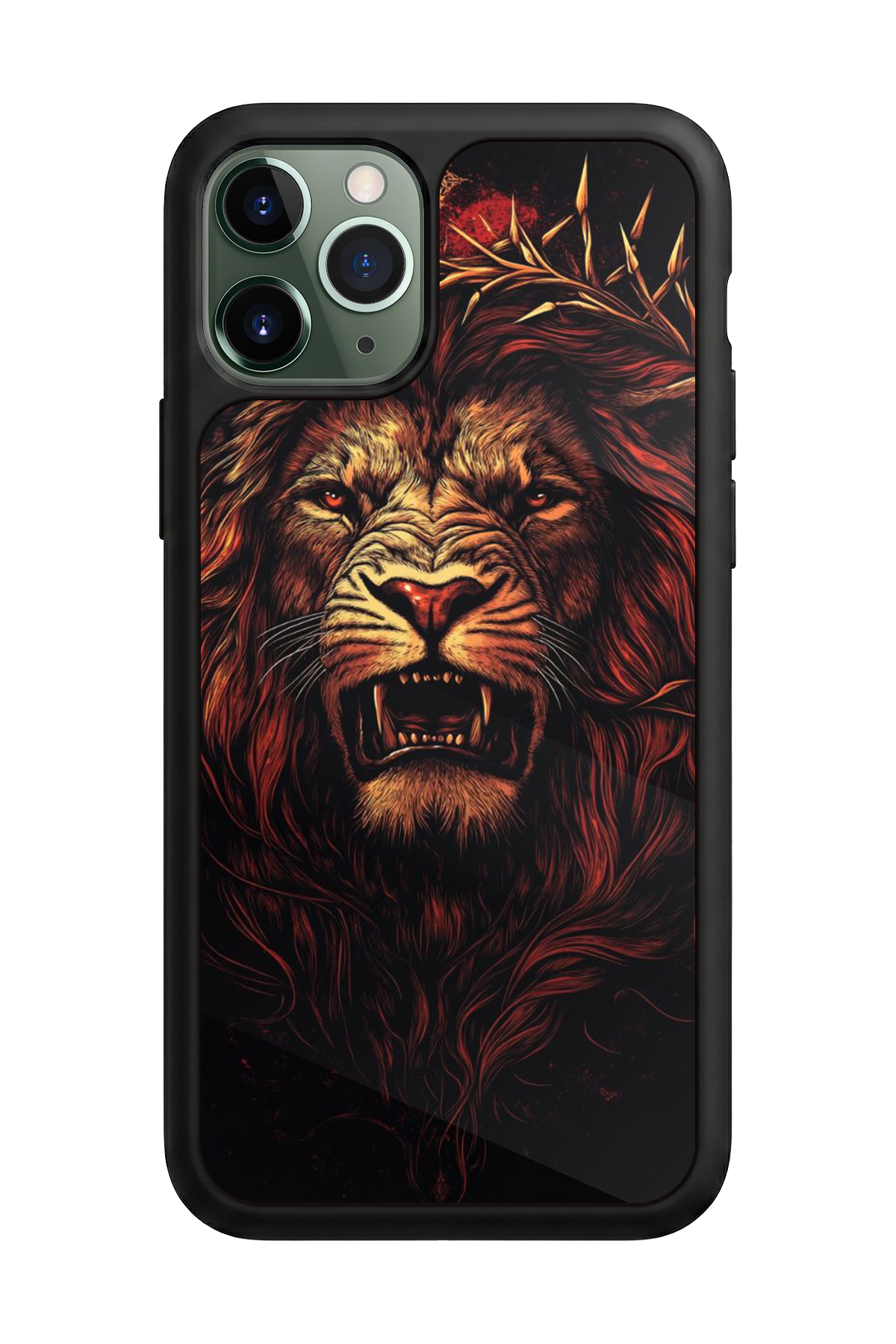 iPhone 11 Pro Max Uyumlu Aslan Tasarımlı Glossy Premium Kılıf