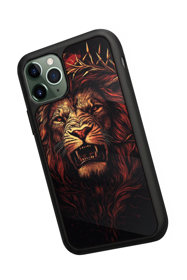 iPhone 11 Pro Max Uyumlu Aslan Tasarımlı Glossy Premium Kılıf