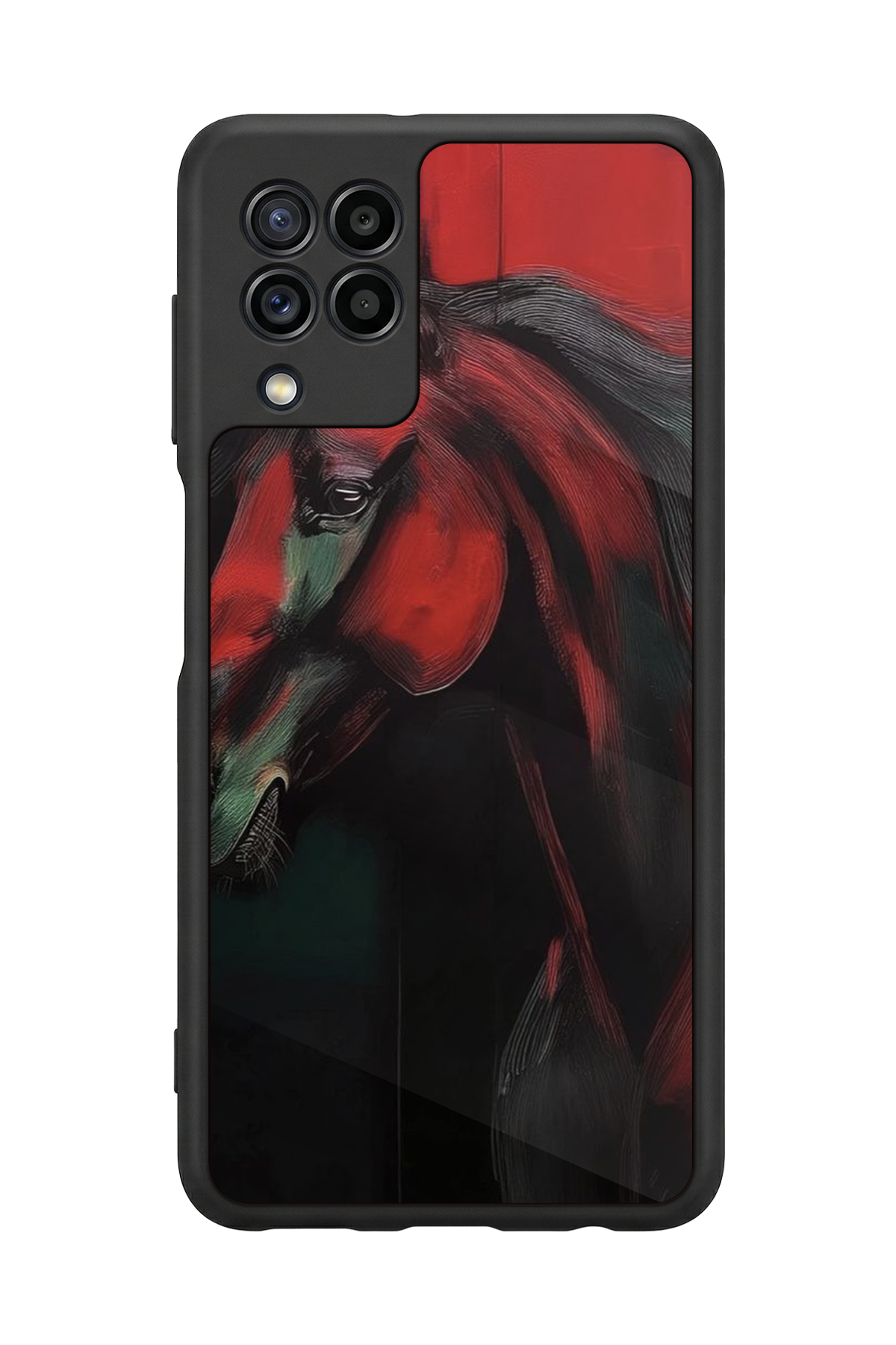 Samsung Galaxy M32 Uyumlu At Horse Tasarımlı Glossy Premium Kılıf