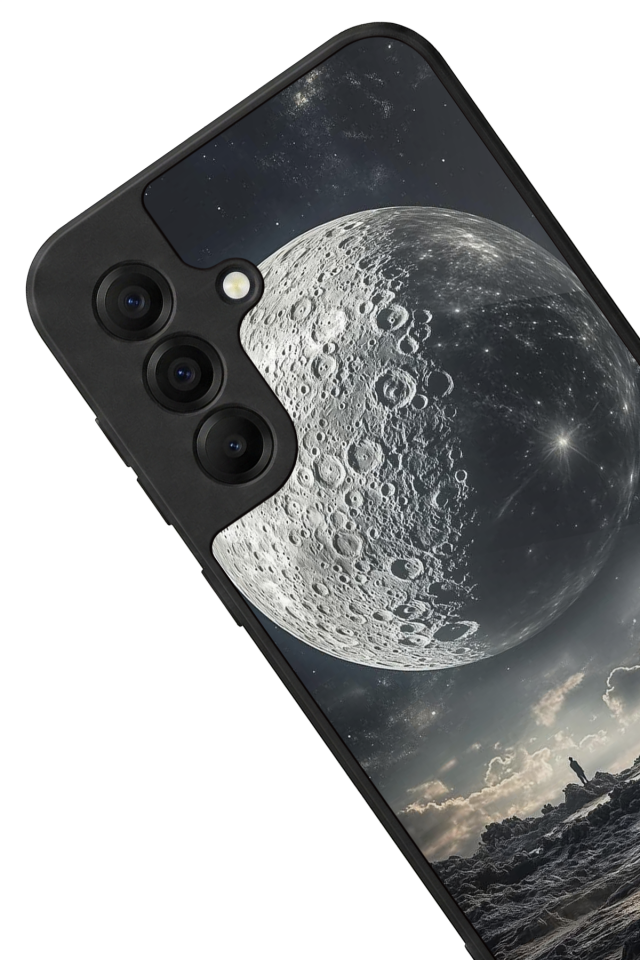 Samsung Galaxy A17 Uyumlu Ay Tasarımlı Glossy Premium Kılıf