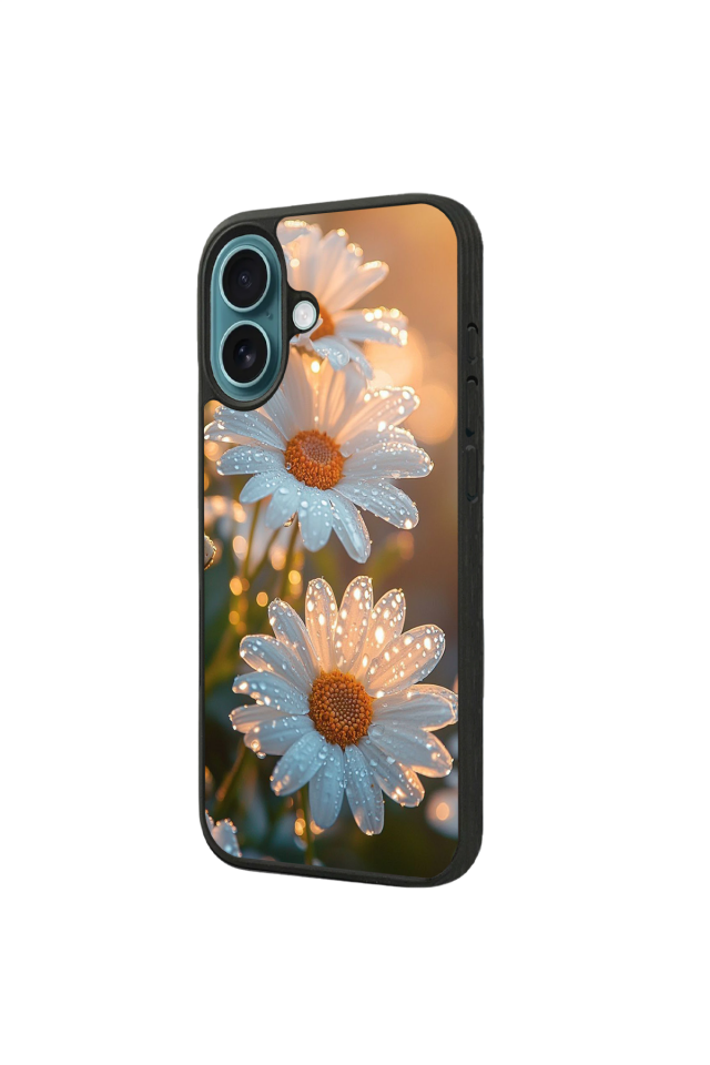 iPhone 16 Uyumlu Cicek Tasarımlı Glossy Premium Kılıf