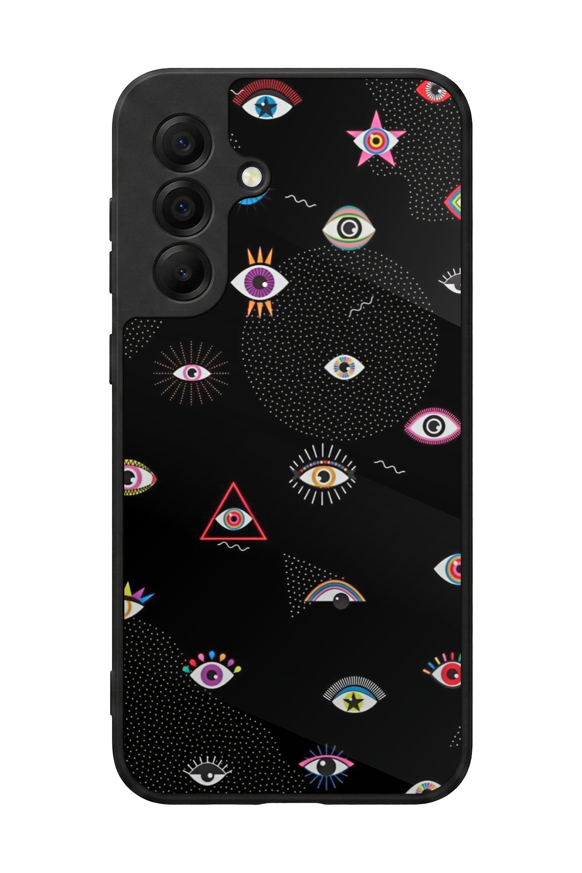 Samsung Galaxy A17 Uyumlu Göz Tasarımlı Glossy Premium Kılıf