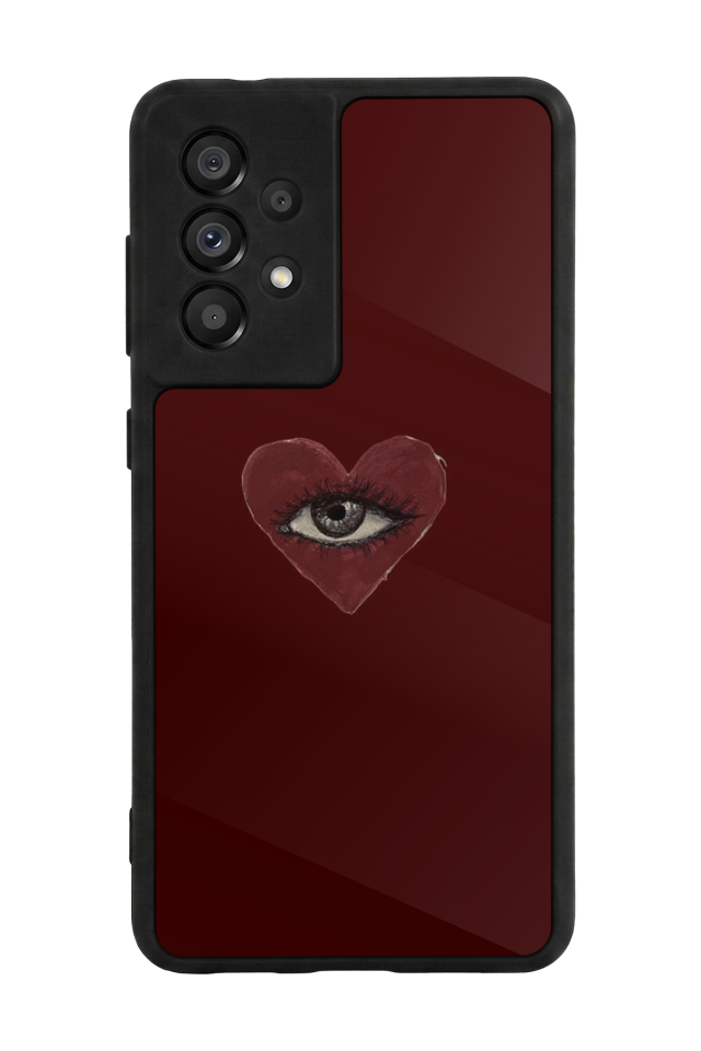 Samsung Galaxy A73 Uyumlu Kalp Love Tasarımlı Glossy Premium Kılıf